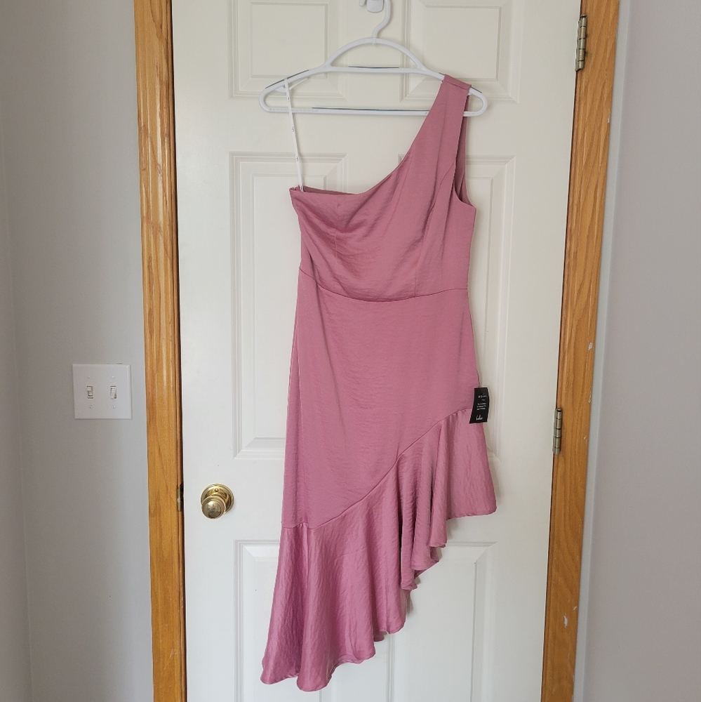 NWT One Shoulder Pink Dress